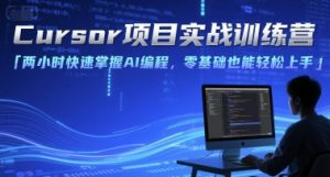 Cursor项目实战训练营,两小时快速掌握AI编程,零基础也能轻松上手-八瞄副业网