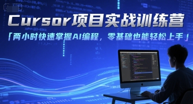 Cursor项目实战训练营，两小时快速掌握AI编程，零基础也能轻松上手-八瞄副业网