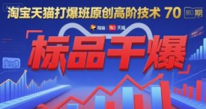 淘宝天猫打爆班原创高阶技术第70期:标品干爆-八瞄副业网