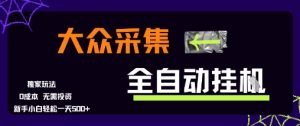 大众采集全自动玩法,新手小白轻松一天5张+,操作简单零成本【揭秘】-八瞄副业网