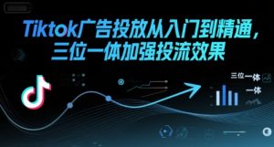 Tiktok广告投放从入门到精通，三位一体加强投流效果-八瞄副业网