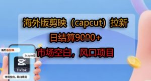 海外版剪映(capcut)拉新，日结算1k+，市场空白，风口项目-八瞄副业网