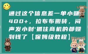 通过这个信息差一单小挣4张+，拉布布搬砖，闷声发小财抓住商机的都挣到钱了【保姆级教程】-八瞄副业网