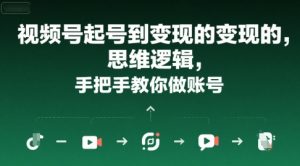 视频号起号到变现的思维逻辑，手把手教你做账号-八瞄副业网