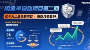 闲鱼半自动项目第二期,可能是迄今为止最稳的项目,兼职月收益9k-八瞄副业网