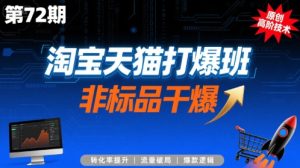淘宝天猫打爆班原创高阶技术第72期，非标品干爆-八瞄副业网