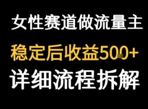 女性励志赛道做流量主 客单价高,稳定后每日5张-八瞄副业网