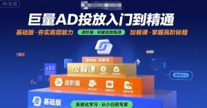 巨量AD投放入门到精通，基础版+进阶版+加餐课-八瞄副业网