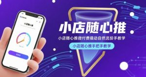 小店随心推微付费撬动自然流投手教学,小店随心推手把手教学-八瞄副业网