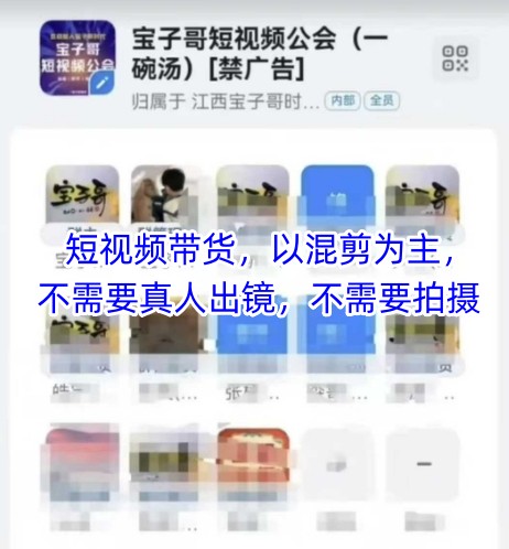 宝子哥头部团队短视频带货,以混剪为主,不需要真人出镜,不需要拍摄【更新8月】-八瞄副业网