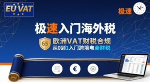 极速入门海外税,欧洲VAT财税合规,从0到1入门跨境电商财税-八瞄副业网