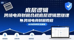 跨境电商财稅合规底层逻辑思维课-跨境电商财税教程-八瞄副业网