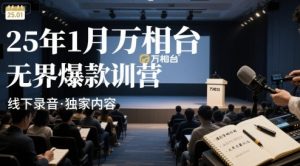25年1月万相台无界爆款特训营线下录音-八瞄副业网
