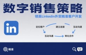 数字销售策略领英LinkedIn外贸精准客户开发-八瞄副业网