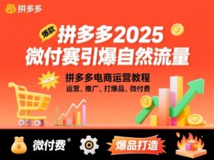 拼多多2025微付赛引爆自然流量,拼多多电商运营教程,运营、推广、打爆品、微付费-八瞄副业网