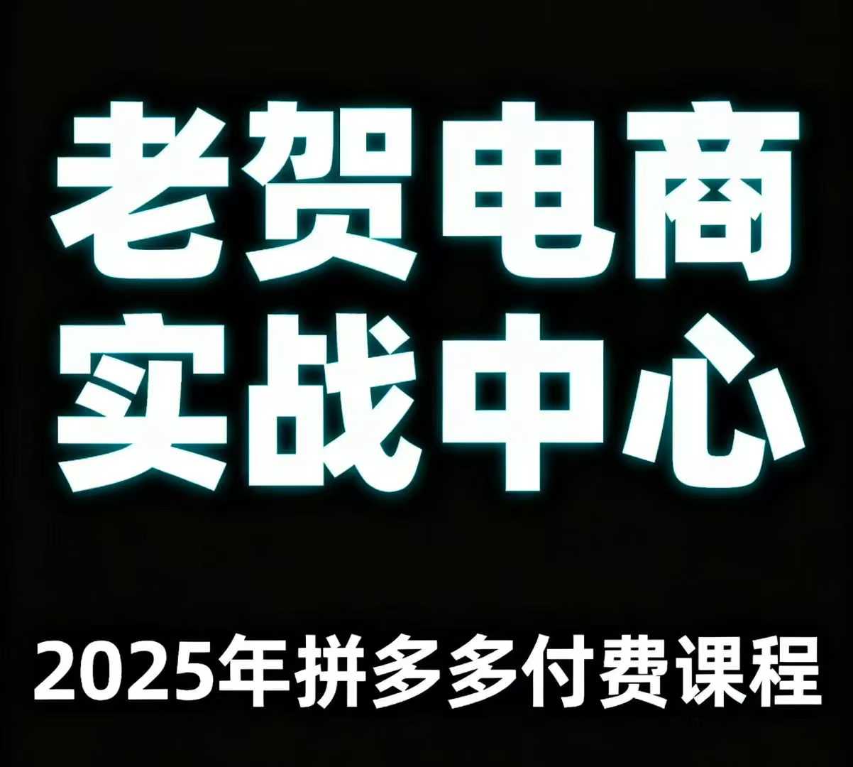老贺电商2025年拼多多付费课程，用通俗易懂的方法告诉你多多怎么玩-八瞄副业网