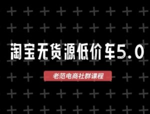 淘宝无货源价车5.0，​2025最新VIP淘宝无货源课程，1688代发，蓝海选品，零成本创业首选（更新）-八瞄副业网