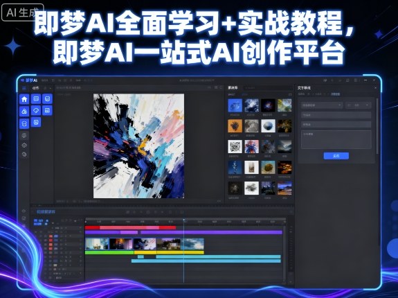 即梦AI全面学习+实战教程,即梦AI一站式AI创作平台-八瞄副业网