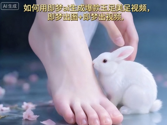 如何用即梦ai生成爆款玉足美足视频，即梦出图+即梦出视频，快速涨粉-八瞄副业网