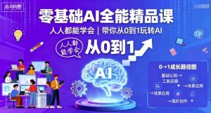 零基础AI全能精品课,人人都能学会,带你从0到1玩转AI-八瞄副业网