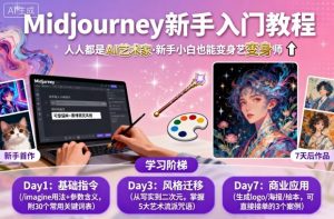 midjourney新手入门教程:人人都是AI艺术家,新手小白也能变身艺术大师-八瞄副业网