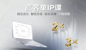 高客单IP课,搞定成交,搞定高客单IP,翻倍变现,轻松卖爆,不销而销-八瞄副业网