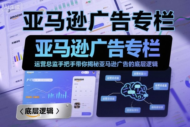 亚马逊广告专栏:运营总监手把手带你揭秘亚马逊广告的底层逻辑-八瞄副业网