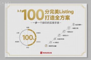 100分完美Listing打造全方案,想要完美listing必须是需要一步一个脚印的-八瞄副业网
