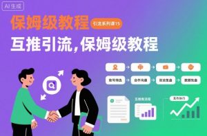 引流系列课15：互推引流，保姆级教程【文档】-八瞄副业网