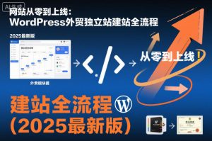网站从零到上线：WordPress外贸独立站建站全流程（2025最新版）-八瞄副业网