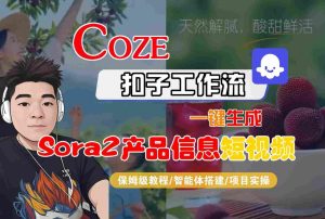 Coze扣子智能体工作流一键生成“SORA2产品信息“短视频,全流程保姆级教学-八瞄副业网