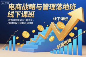 电商战略与管理落地班线下课,教你公司如何从小做到大,如何实现业绩和利润倍增【录音】-八瞄副业网