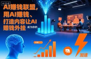AI賺钱联盟，用AI賺钱、打造内容让AI成为你的賺钱外挂-八瞄副业网