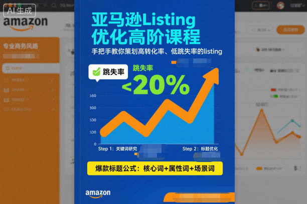 亚马逊Listing优化高阶课程,手把手教你策划高转化率、低跳失率的listing-八瞄副业网