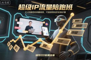 超级IP流量陪跑班，大V流量密码倾囊相授，可直接落地的实操步骤-八瞄副业网