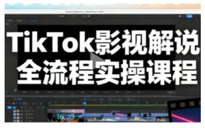 TikTok影视解说全流程实操,手把手教你打造TK爆款解说视频-八瞄副业网