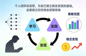 个人闭环实战营,为自己建立稳定变现的基础,全面建立你的商业逻辑思维-八瞄副业网