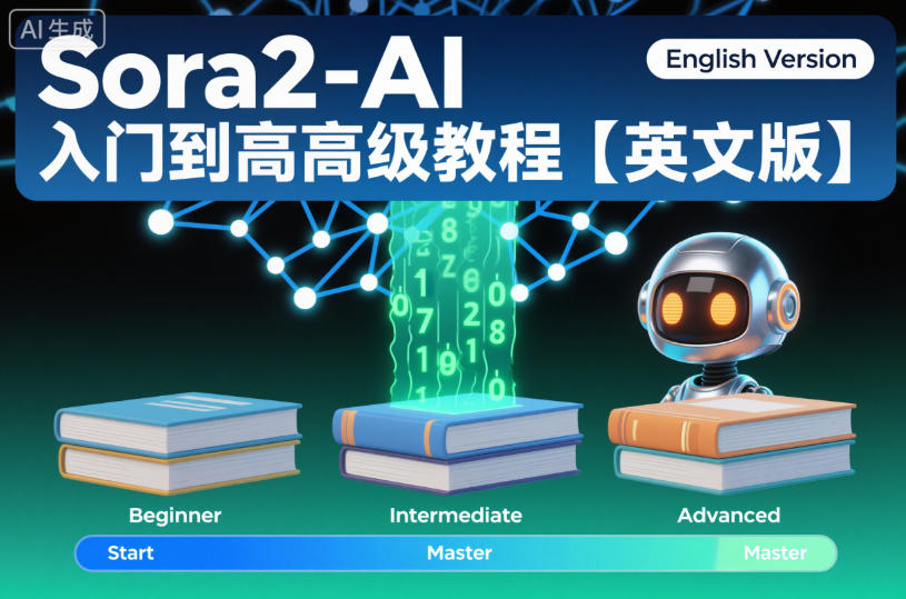 Sora2-AI入门到高级教程【英文版】-八瞄副业网