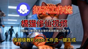 Coze扣子工作流一键生成橘猫修仙视频,保姆级搭建教程-八瞄副业网