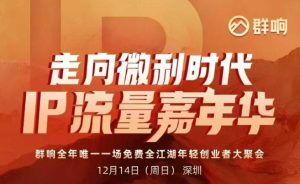 2025ip嘉年华万人12月14深圳线下课，走向微利时代，IP流量嘉年华，实操性极强的商业干货课-八瞄副业网