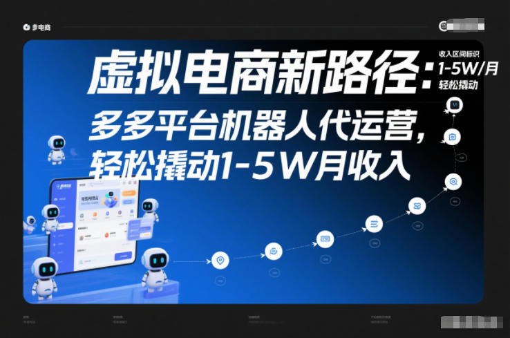 虚拟电商新路径:多多平台机器人代运营,轻松撬动1-5W月收入【揭秘】-八瞄副业网
