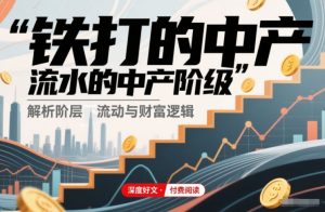 付费文章：铁打的中产，流水的中产阶级-八瞄副业网