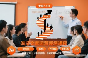 淘宝全套运营现场课程（更新12月），从基础到高阶，拆解淘宝核心玩法-八瞄副业网