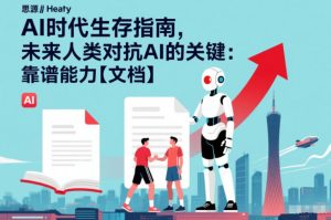 AI时代生存指南，未来人类对抗AI的关键：靠谱能力【文档】-八瞄副业网