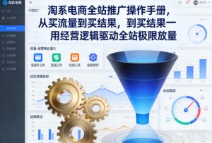 淘系电商全站推广操作手册，从买流量到买结果一用经营逻辑驱动全站极限放量-八瞄副业网