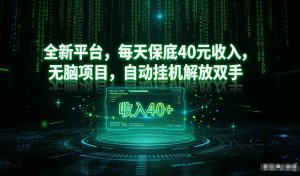 最新看广平台，每天保底30-4米，无脑项目，自动挂G解放双手【揭秘】-八瞄副业网