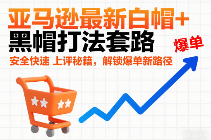 亚马逊最新白帽+黑帽打法套路，安全快速上评秘籍，解锁爆单新路径-八瞄副业网