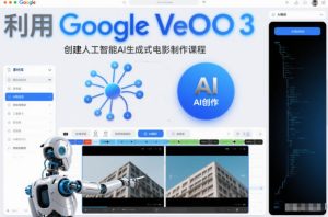 利l用Google Veo 3创建人工智能AI生成式电影制作课程，使用人工智能的力量创建令人惊叹的视频-八瞄副业网