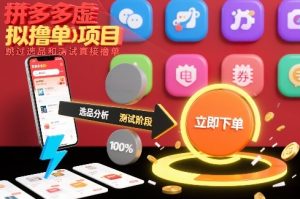 拼多多虚拟撸单项目，跳过选品和测试直接撸单-八瞄副业网