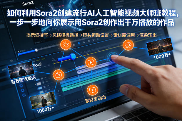 如何利用Sora2创建流行AI人工智能视频大师班，一步一步地向你展示用Sora2创作出千万播放的作品-八瞄副业网
